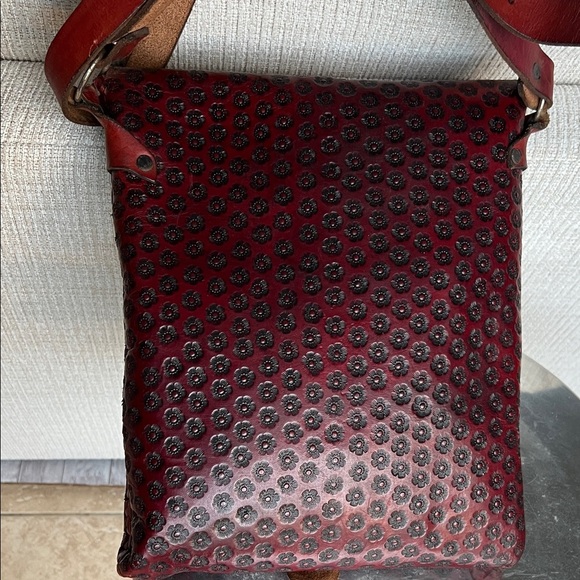 Artisan Burgundy Crossbody Bag - Picture 3 of 7